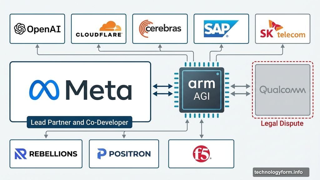 Meta leads Arm AGI CPU partnership while Qualcomm faces licensing dispute