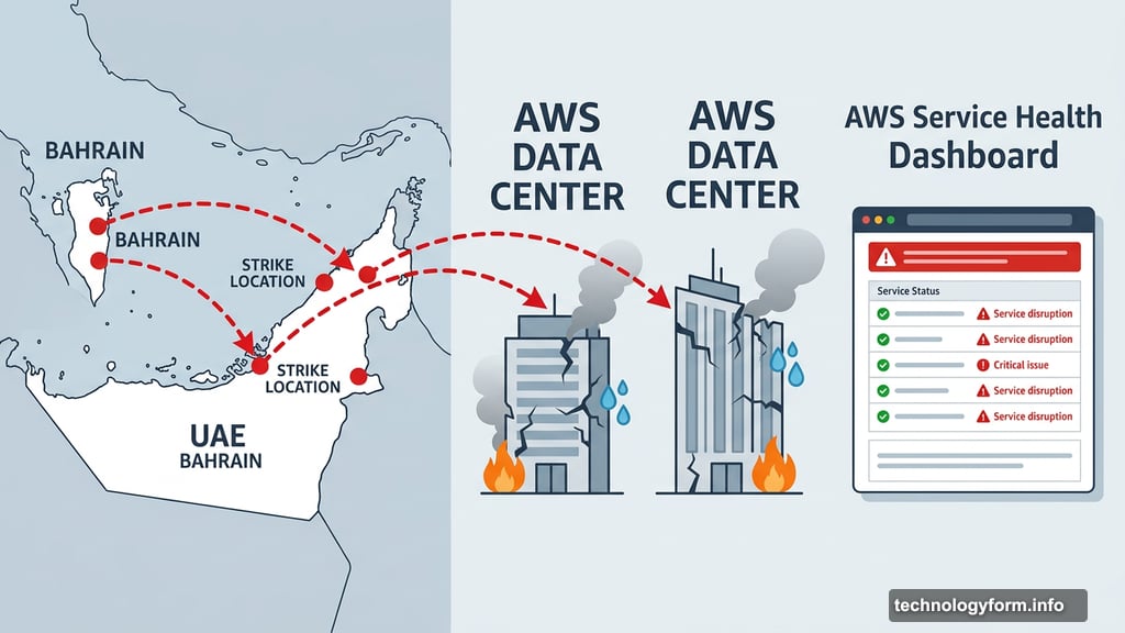 Drone strikes caused structural damage and fires at AWS data centers