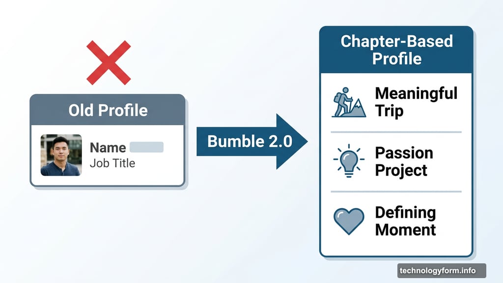 Chapter-based profiles replace static snapshot in Bumble 2.0 redesign