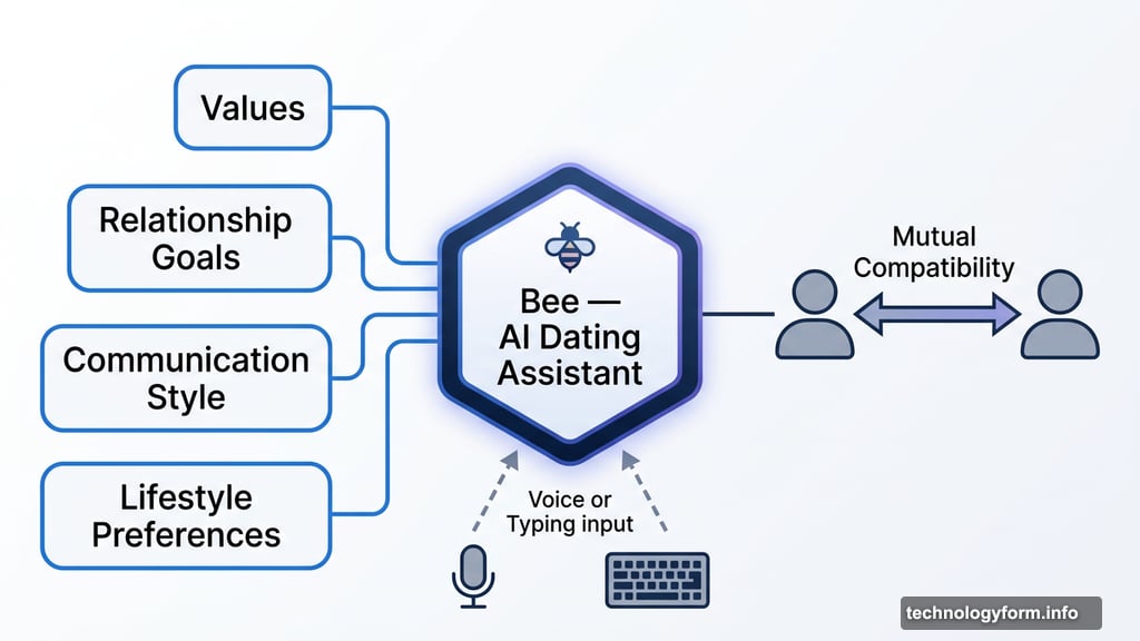 Bee AI assistant learns values and finds mutual compatibility between members