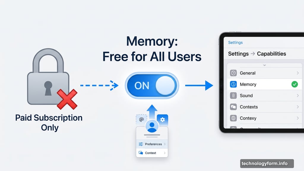 Claude memory feature now free for all users via Settings Capabilities