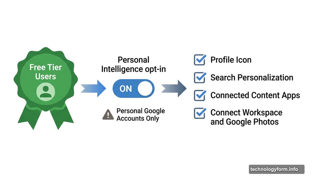 Opt-in toggle enables Personal Intelligence for free Gemini users