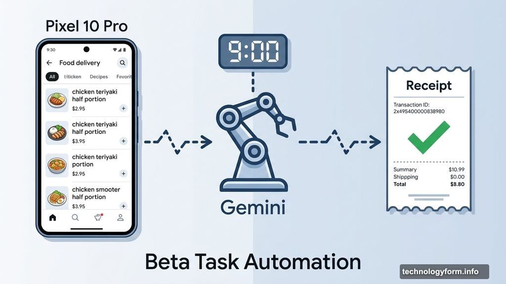 Gemini task automation orders chicken teriyaki dinner in nine minutes