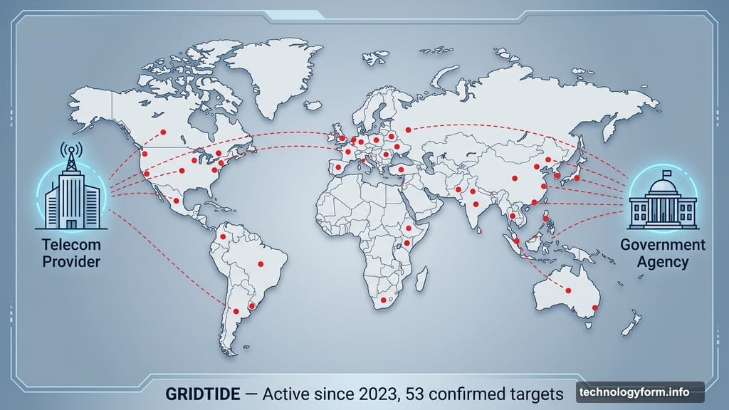 GRIDTIDE espionage campaign reached victims across 42 countries