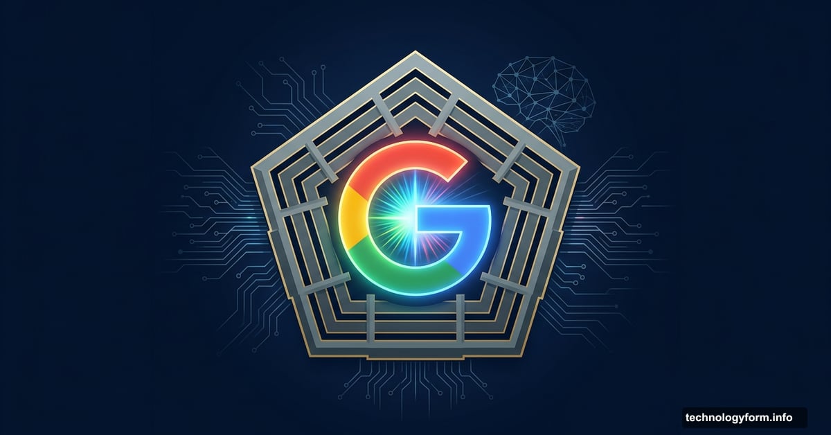 Google Gemini AI logo merging with Pentagon building silhouette