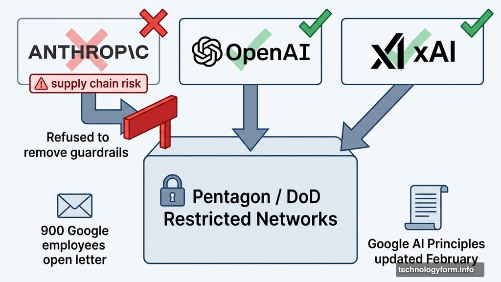 Pentagon chose Google and OpenAI after Anthropic supply chain risk designation
