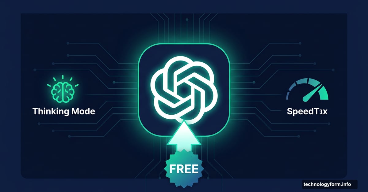 ChatGPT free tier upgraded with GPT-4.1 Mini thinking mode