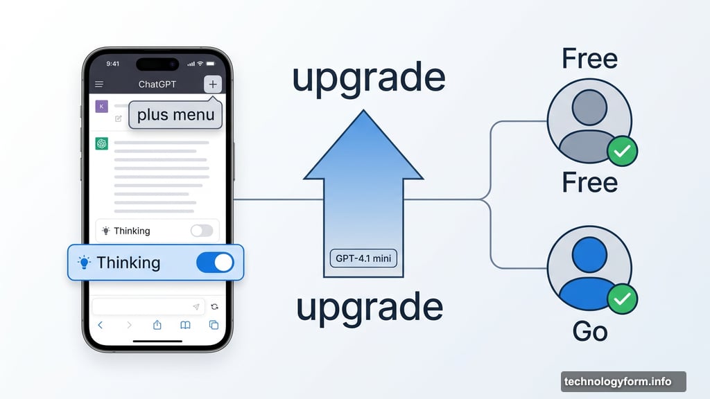 GPT-4.1 mini Thinking mode now available for Free and Go users