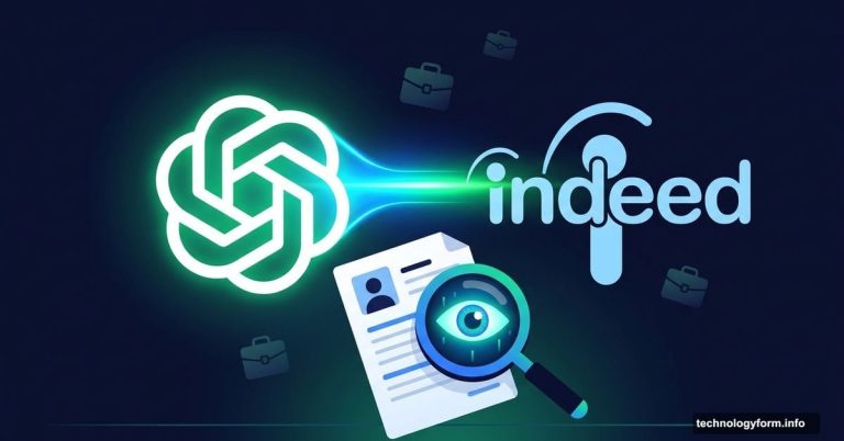 ChatGPT and Indeed logos merging to power AI-driven freelance job search