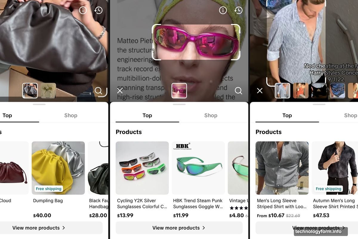 TikTok Find similar button linking paused videos to TikTok Shop products