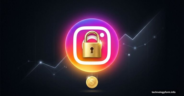 Instagram Stories circle icon with gold padlock symbolizing paid subscription