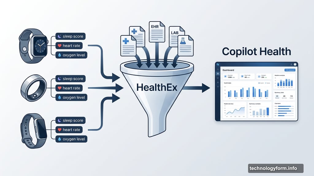 Copilot Health consolidates wearable data and EHR records via HealthEx