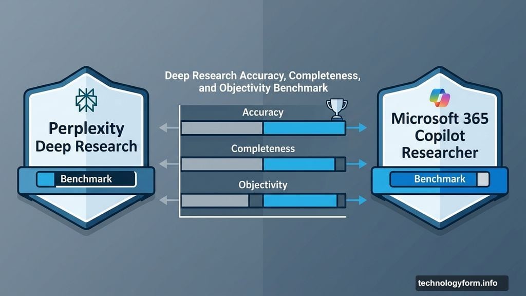 Copilot Researcher scores higher than Perplexity on Deep Research benchmark
