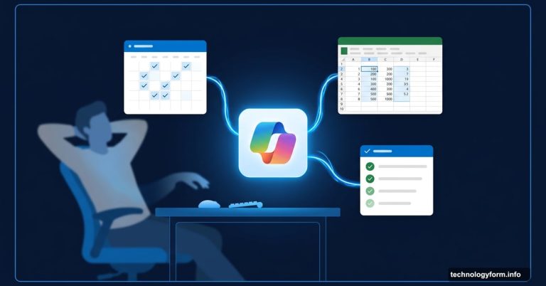 Microsoft Copilot AI agent autonomously managing meetings and tasks