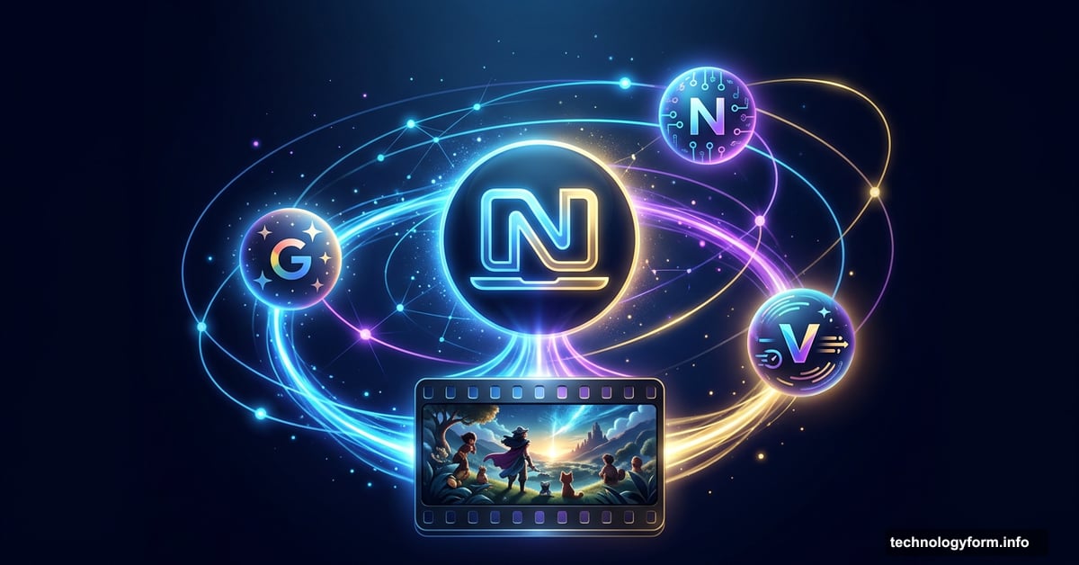 Three Google AI models collaborating to produce cinematic NotebookLM videos