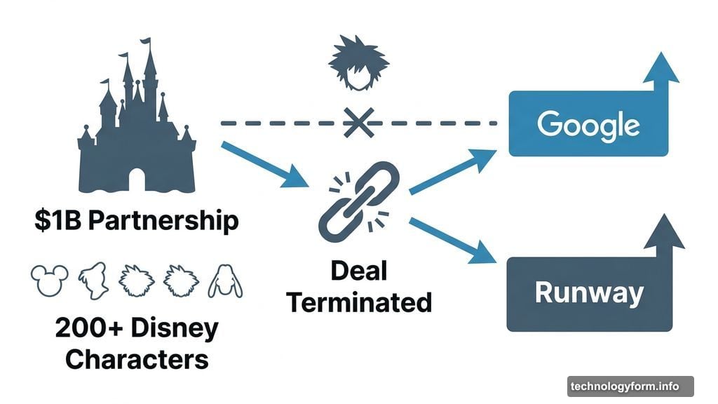 Disney's one billion dollar Sora partnership ends, explores Google and Runway