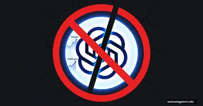 OpenAI logo crossed out symbolizing cancelled adult mode amid competition