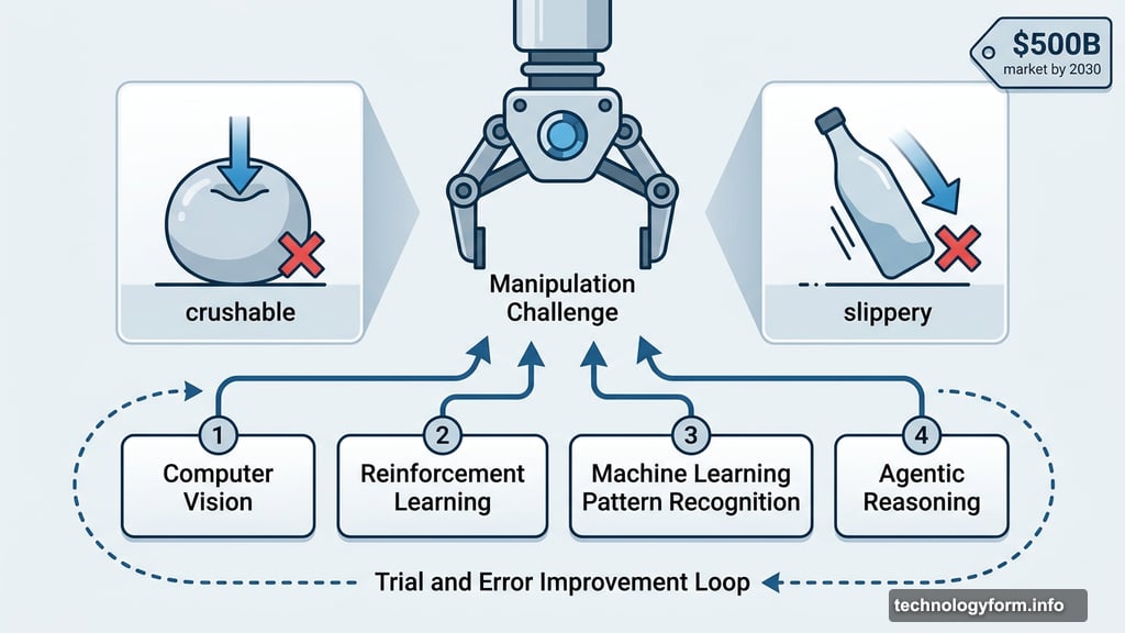 Robotic manipulation challenge using reinforcement learning and computer vision