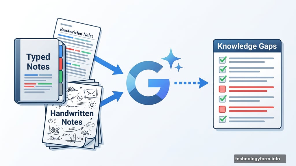 Google Gemini cross-references notes and graded assignments to find gaps