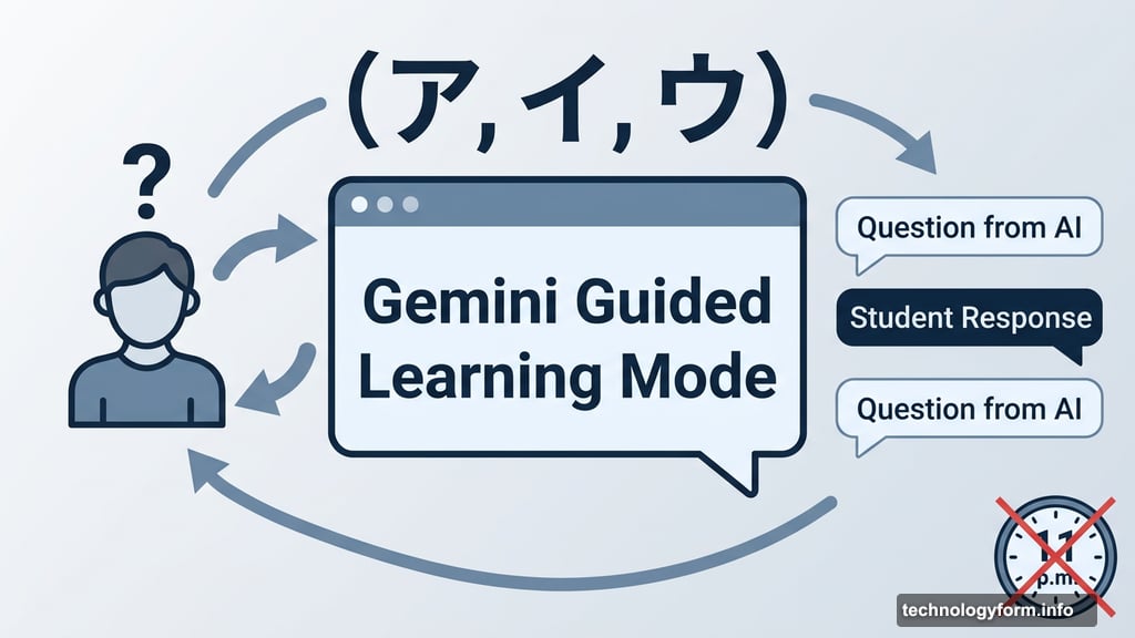 Gemini Guided Learning mode uses interactive questions to help memorization