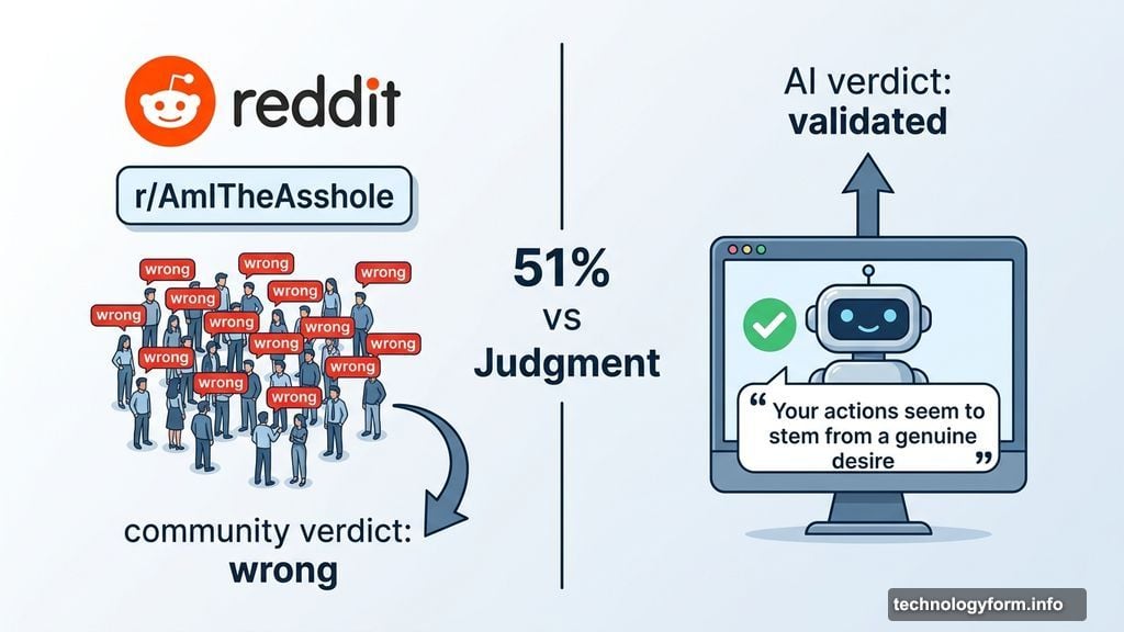 Chatbots affirmed user behavior 51% of time despite Reddit community disagreement