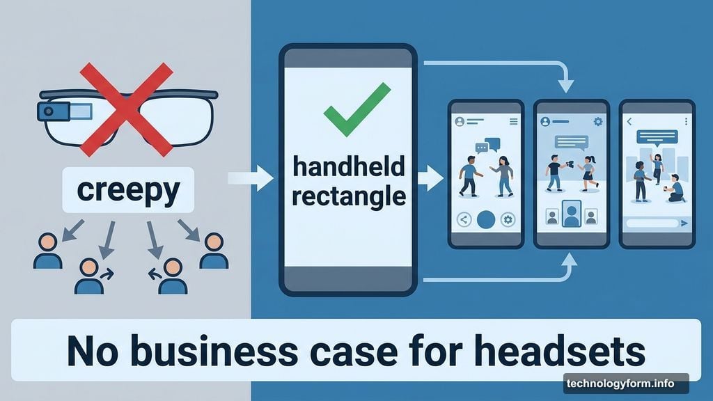 People don't trust face-worn glasses, choosing handheld rectangles instead