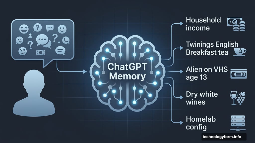 ChatGPT stored household income, tea preference, and homelab configuration details