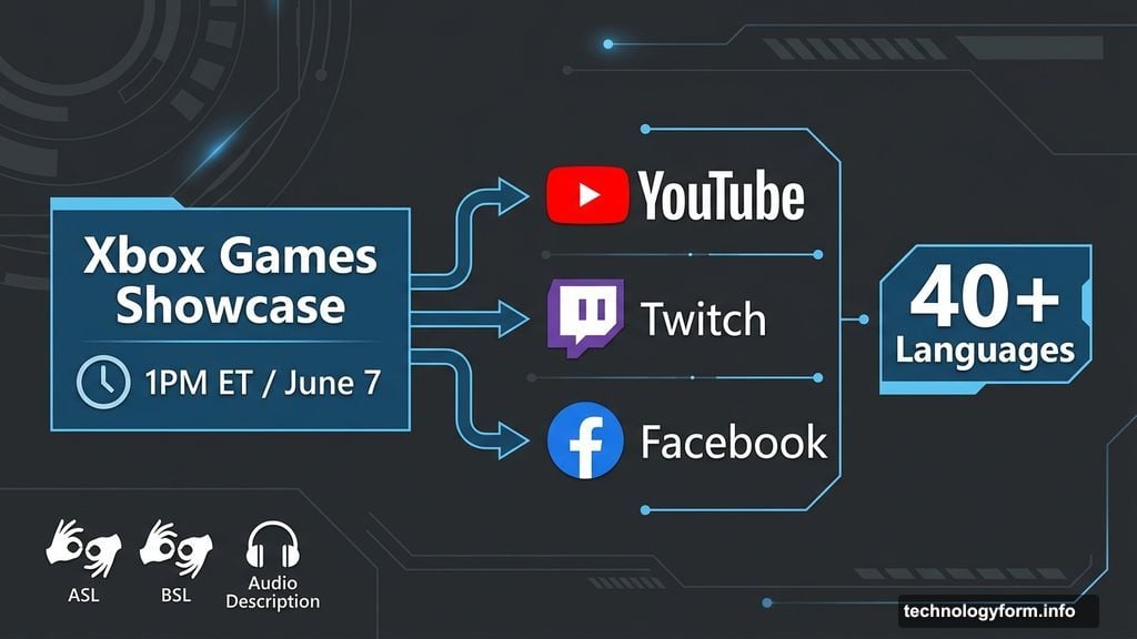 Xbox Games Showcase streams live on YouTube, Twitch, and Facebook channels