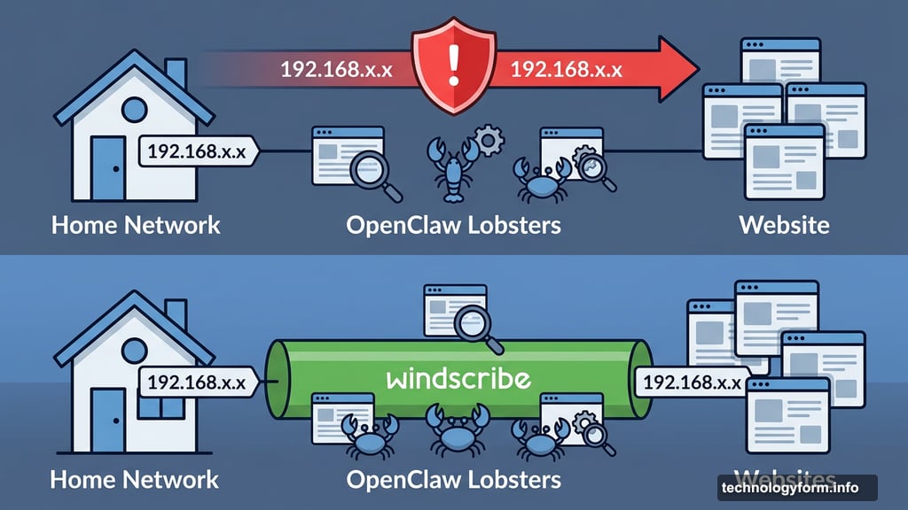 OpenClaw lobsters browsing web expose real home IP address