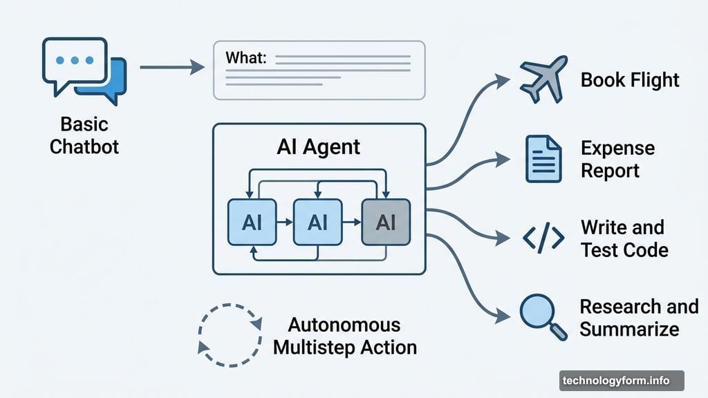 AI agent autonomously completes multistep tasks beyond basic chatbot responses