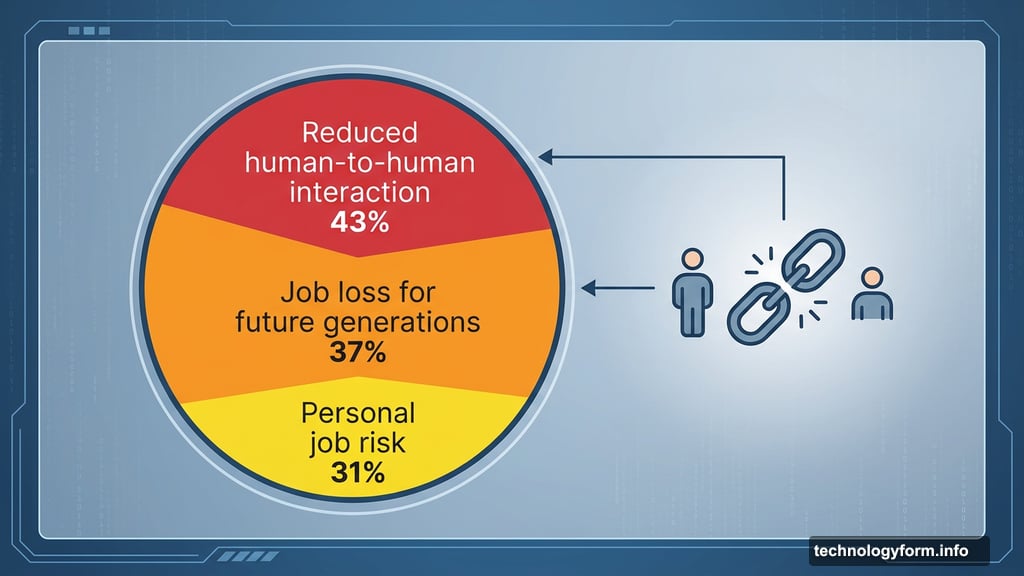 43 percent of Americans fear reduced human interaction over AI job loss