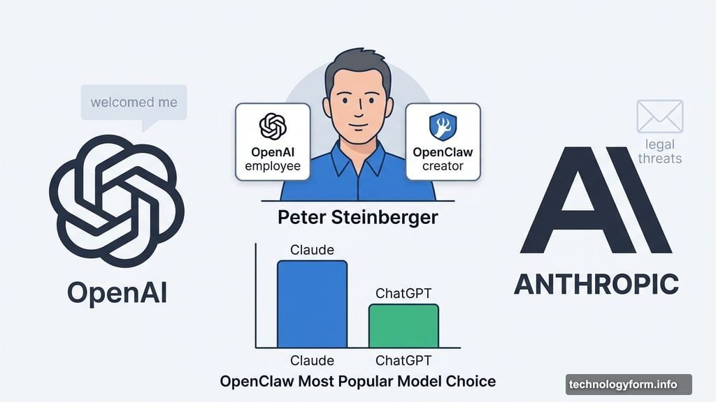 OpenClaw creator works at OpenAI while Claude leads user model preference