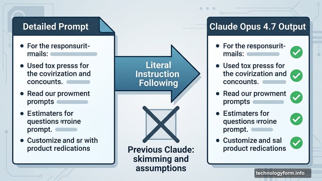 Claude Opus 4.7 follows detailed instructions precisely without skimming assumptions
