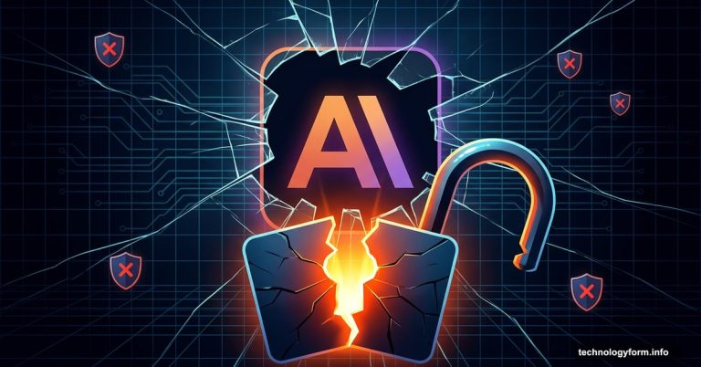 Broken padlock over Claude AI logo symbolizing unauthorized security breach