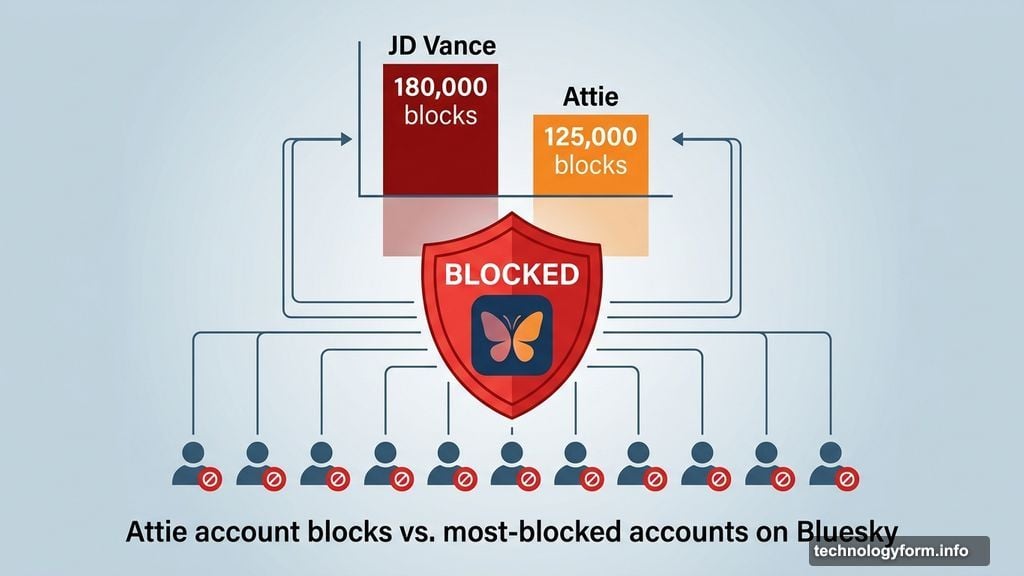 Attie blocked by 125,000 users second only to JD Vance on Bluesky