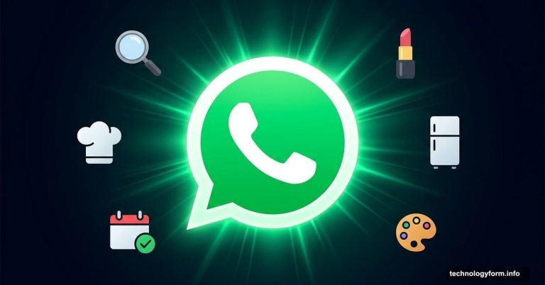 ChatGPT chat bubble icon surrounded by everyday task symbols glowing boldly