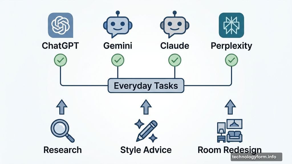 ChatGPT, Gemini, Claude, and Perplexity all handle everyday tasks beautifully