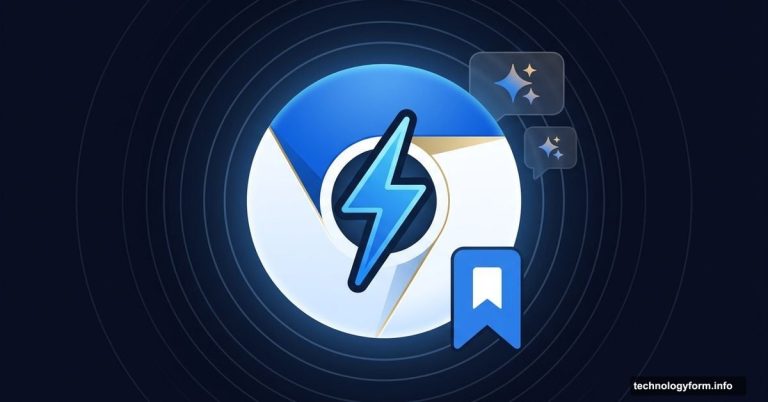 Chrome browser icon with AI prompt save feature slash command symbol