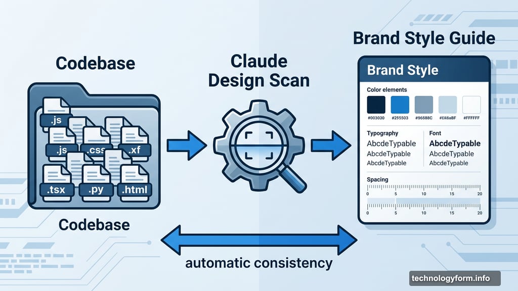Claude Design scans existing codebase and enforces brand style guide