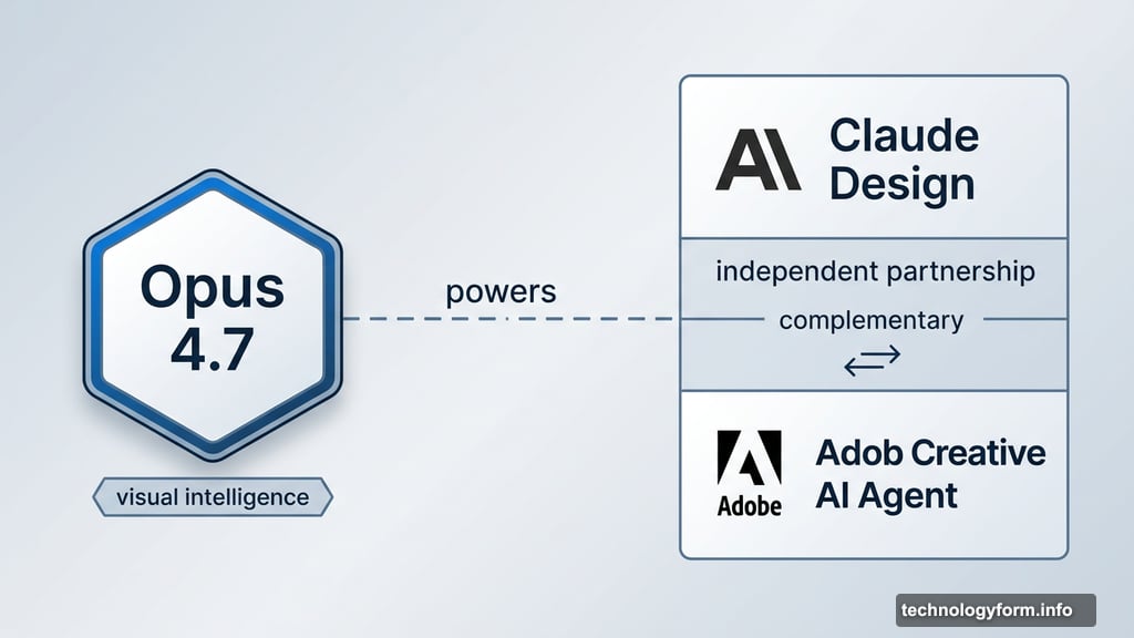 Opus 4.7 powers Claude Design while Adobe creative AI partnership remains independent