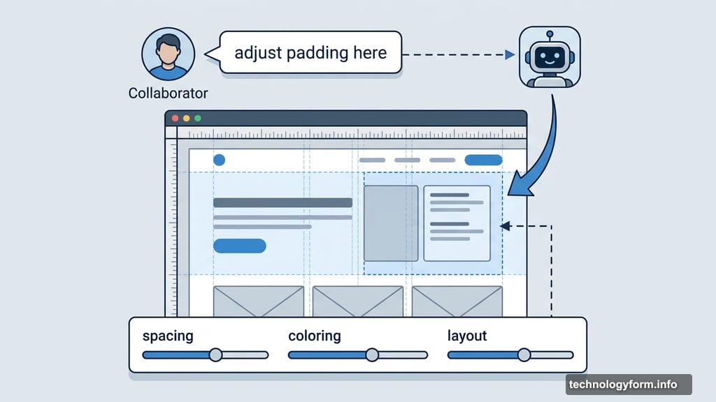 Claude reads collaborator comments and edits design layout directly