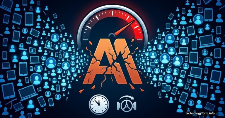 Claude AI logo straining under flood of users during peak hours