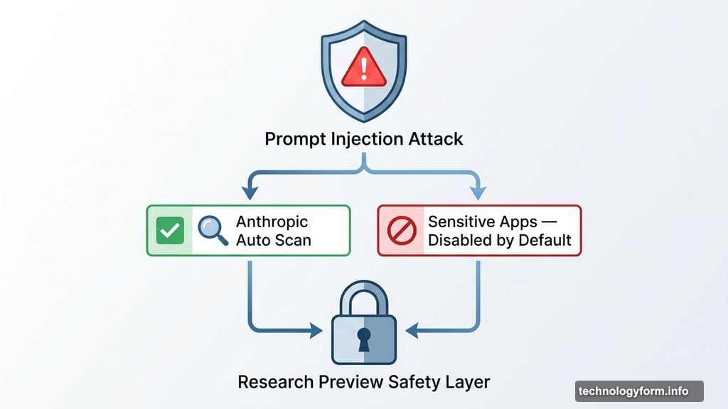 Prompt injection attack risks and Anthropic automatic scanning security measures