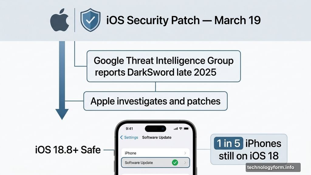 Apple released security patch after Google reported DarkSword vulnerability findings