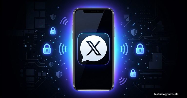 XChat app launch on smartphone with encryption lock icons glowing