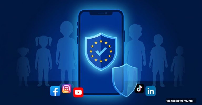 EU shield app on smartphone blocking children from social media platforms