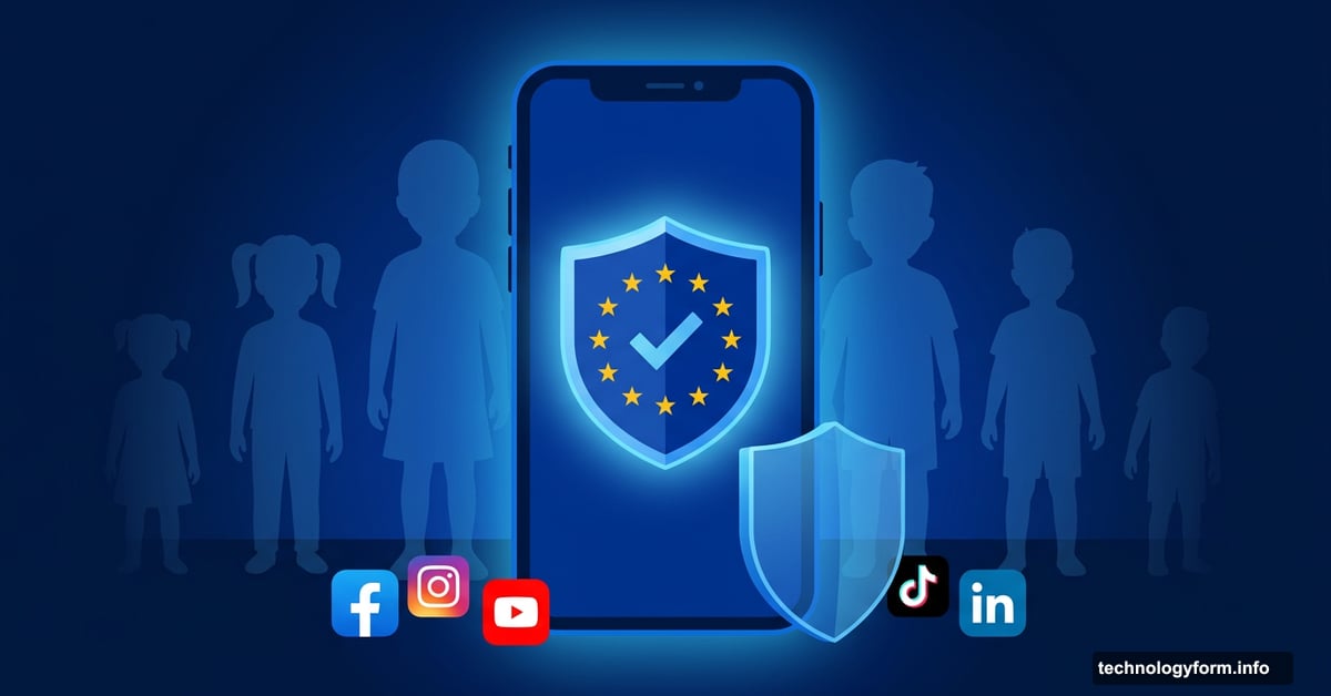 EU shield app on smartphone blocking children from social media platforms