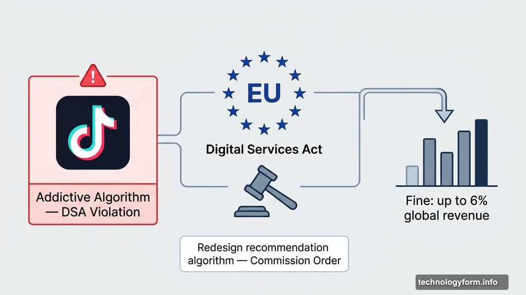TikTok faces EU Digital Services Act fine for addictive algorithm violation