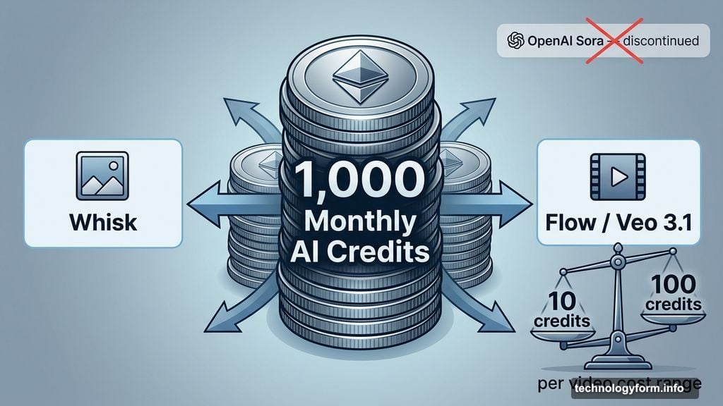 AI credits power Whisk and Veo 3.1 video generation tools