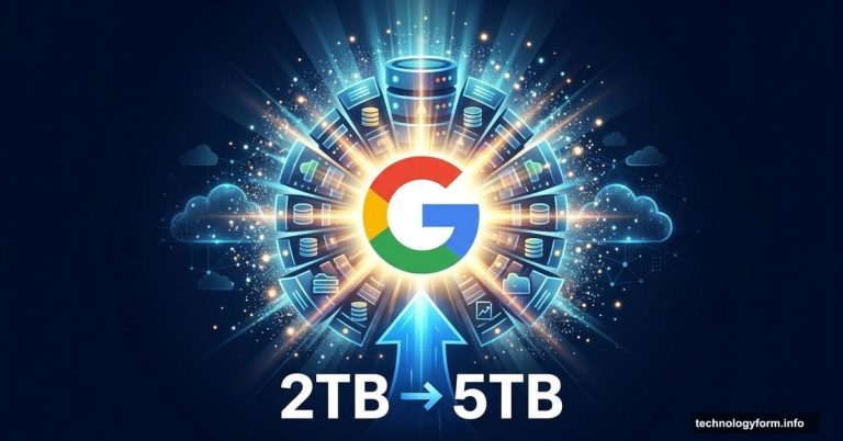 Google AI Pro plan storage upgrade from 2TB to 5TB illustrated